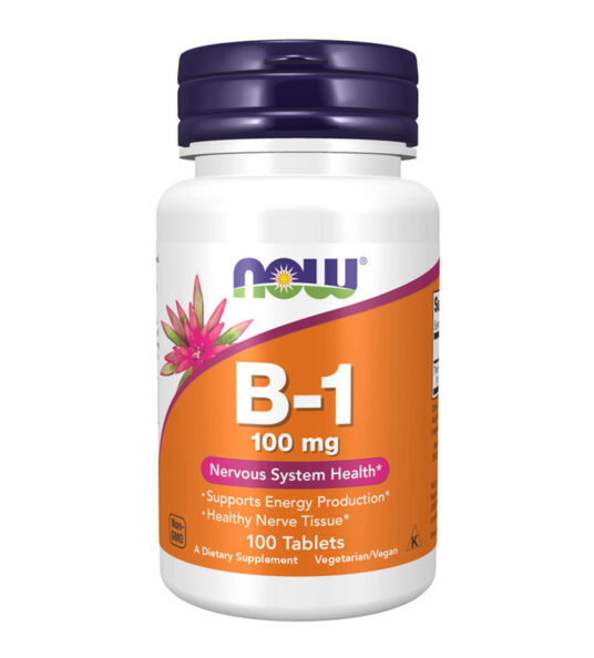 NOW Vitamin B1 Thiamine 100mg Tabs 100’s