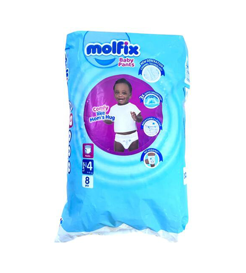 Molfix Pants Size 4 Large (9.1-15kg) 8’s