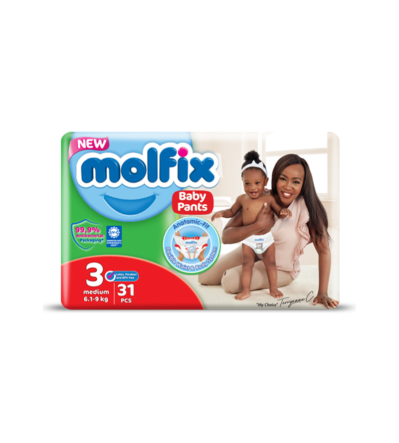 Molfix Pants Size 3 Medium (6.1-9kg) 31's