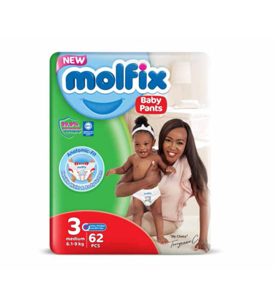 Molfix Pants Jumbo Size 3 Medium (6.1-9kg) 62's