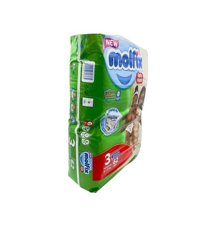 Molfix Pants Jumbo Size 3 Medium (6.1-9kg) 62's - Image 2
