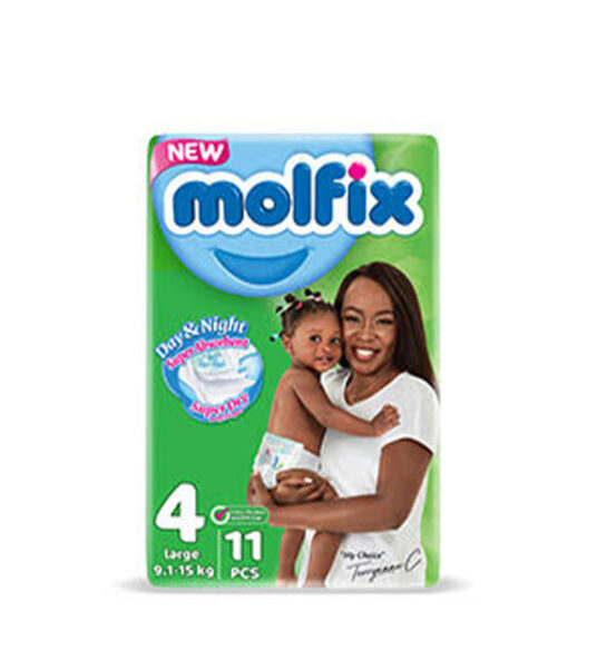 Molfix Diapers Size 4 Large (9.1-15kg) 8's