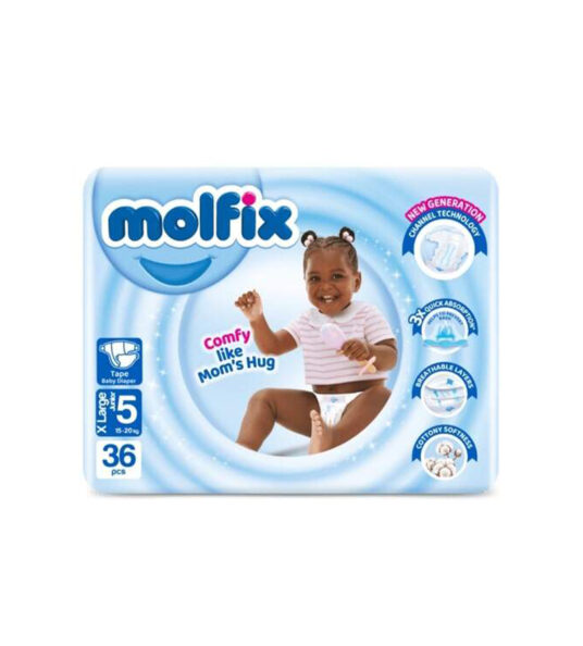 Molfix Diapers Size 5 X Large (15-20kg) 36's