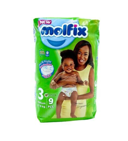 Molfix Diapers Size 3 Medium (6.1-9kg) 9s