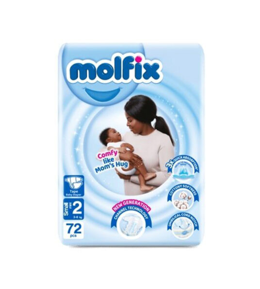 Molfix Diapers Jumbo Size 2 Small (3-6kg) 72's