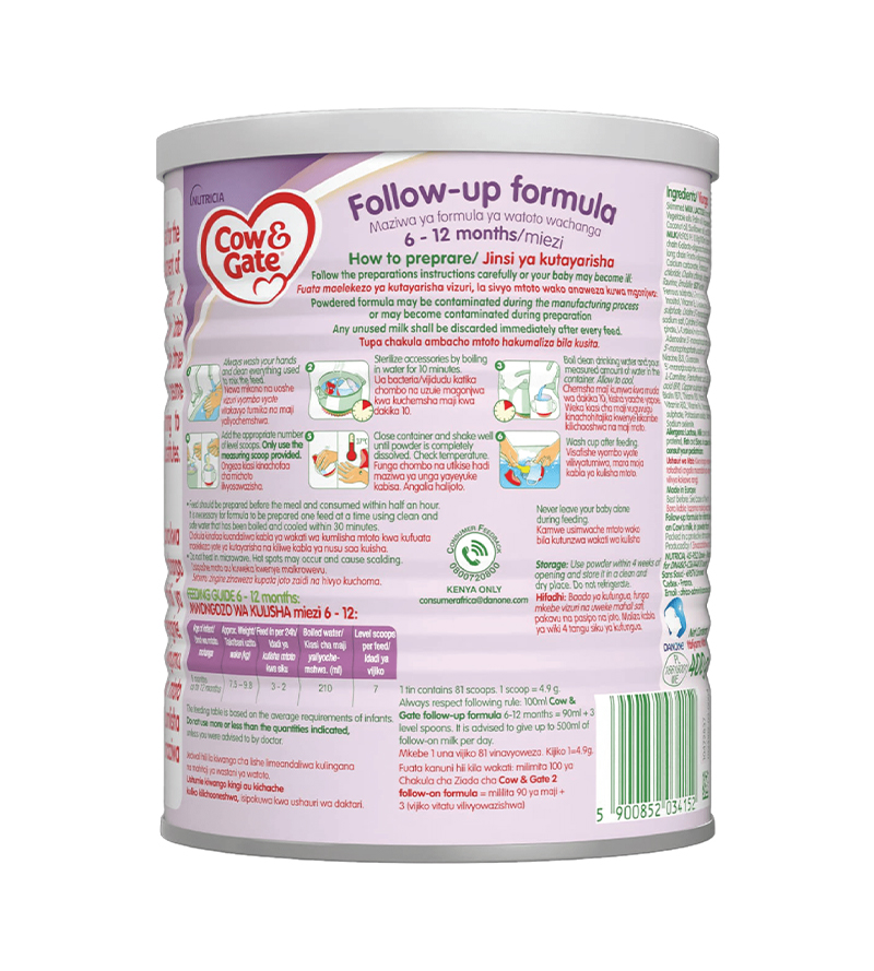 Cow & Gate Follow-on Formula Milk 2 400g 6-12m - Image 3