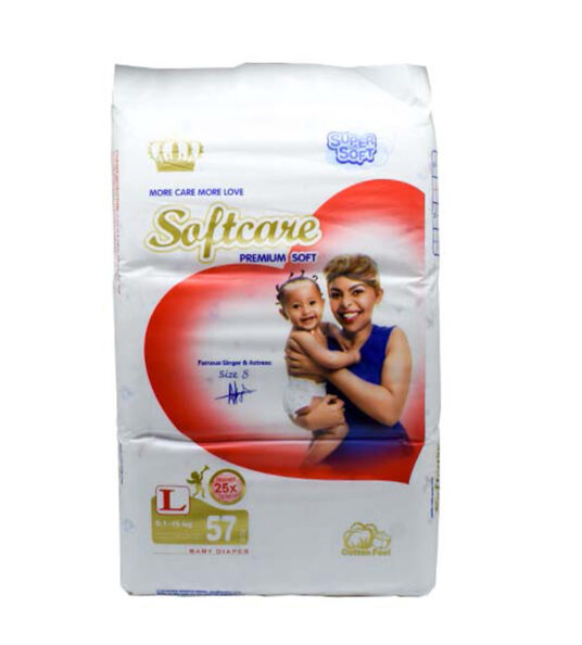 Softcare Premium Diaper Jumbo Large 57s (9-15kgs)