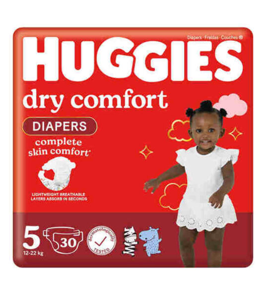 Huggies Dry Comfort Size 5(12-22)Kgs 30's